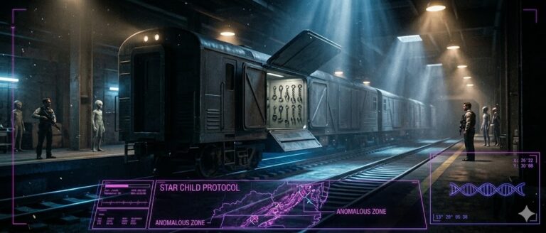 Tactical visualization of the subterranean train systems and internment logistics described in the Hannah Billups abduction case.