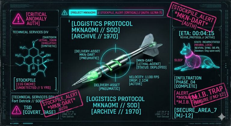 A visualization of the specialized biological delivery hardware and toxins maintained by the CIA's Technical Services Division.