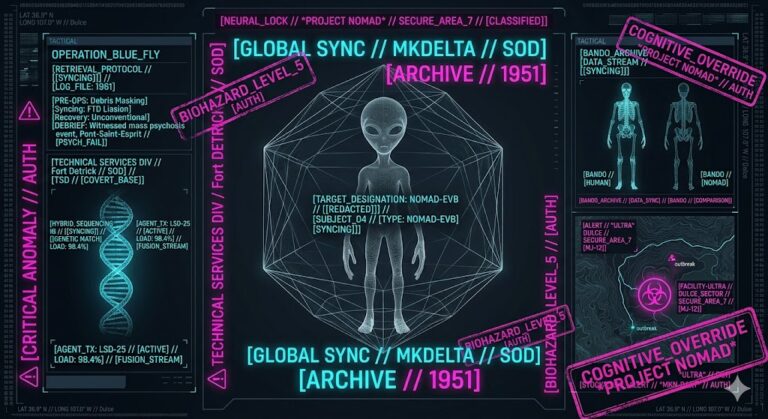 A visualization of the xenobiological research and genetic sequencing protocols allegedly managed under Project Nomad.