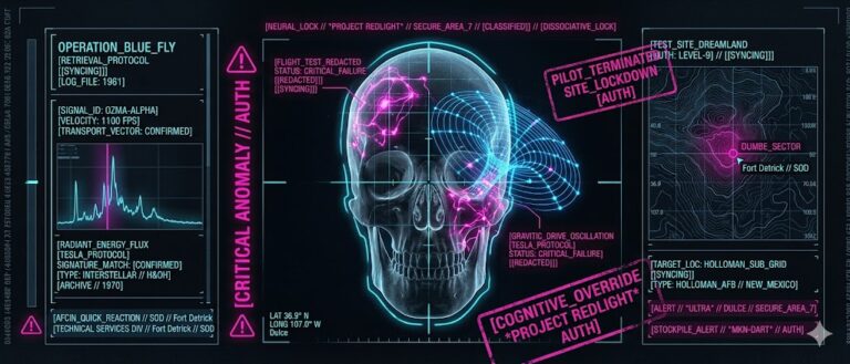 A visualization of the fatal test flight telemetry for a recovered craft under Project Redlight at Area 51.