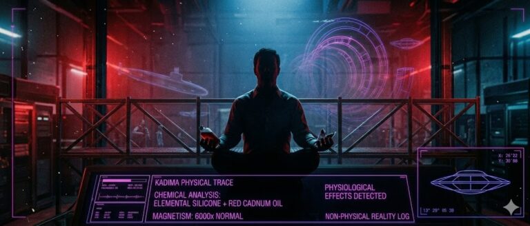Tactical visualization of the physical trace evidence and chemical analysis from the 1993 Kadima UFO landings.