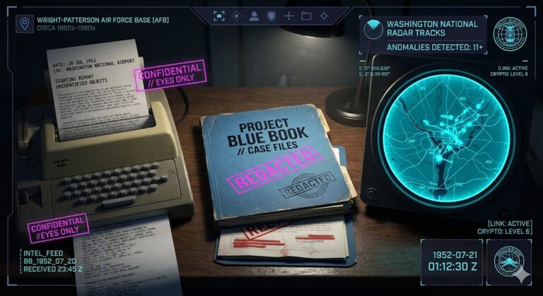 A tactical visualization of the data collection and reporting process at the heart of Project Blue Book.