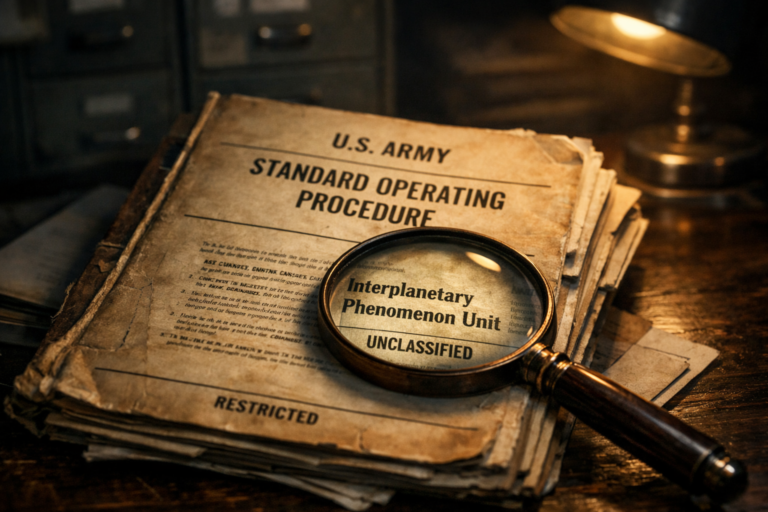 Declassified U.S. Army INSCOM SOP document regarding the Interplanetary Phenomenon Unit (IPU).