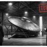 Classified 1947 military recovery of a crashed UFO disc in a secret hangar.