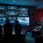 Visualization of the military and intelligence hierarchy managing the UAP phenomenon.