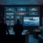 Visualization of the U.S. Military hierarchy and the Interplanetary Phenomenon Unit (IPU) managing UAP data.