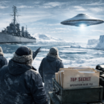 Military personnel during Operation Highjump witnessing a UAP encounter in Antarctica.