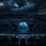 Aerial night view of the Pentagon with declassified stamp overlay representing the May 2026 UAP file release